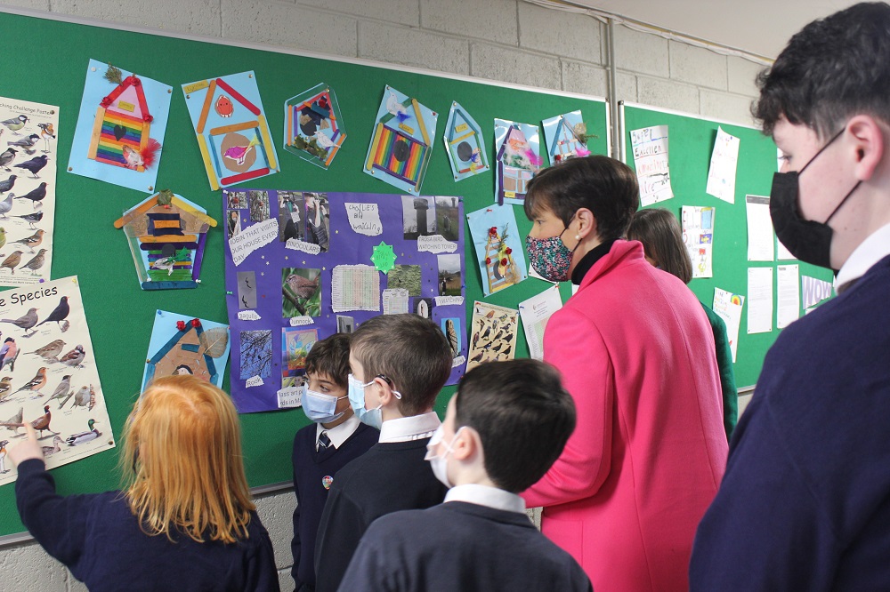 Minister Norma Foley visited Caherleaheen National School on  February 14th  2022!